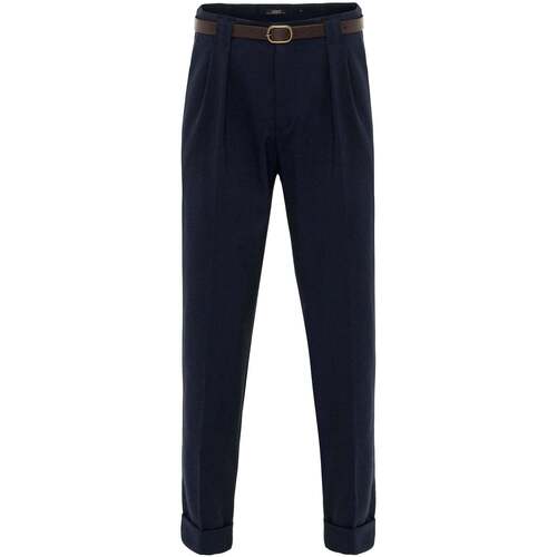 Kleidung Herren Chinohosen Antioch High Waist Belt Detailed Trousers Marine