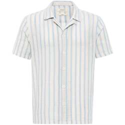 Kleidung Herren Langärmelige Hemden Antioch Antonio Striped Regular Fit Shirt Blau