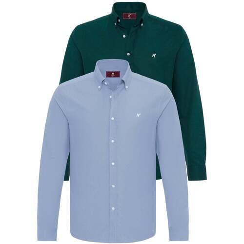 Kleidung Herren Langärmelige Hemden Williot 2 Pack Regular Fit Button-Down Collar Shirt Other