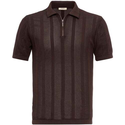 Kleidung Herren Polohemden Antioch Noumea Vertical Texture Knit Polo Braun