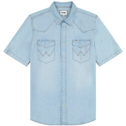 Kleidung Herren Langärmelige Hemden Wrangler Chemise  Western Authentic Blau