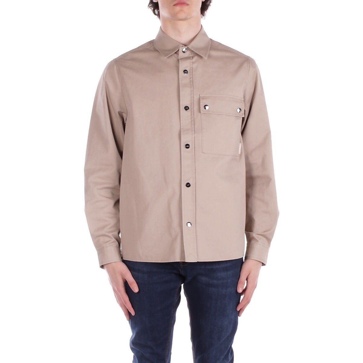 Kleidung Herren Langärmelige Hemden Add 11AMT48 Beige