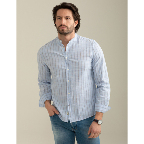 Kleidung Herren Langärmelige Hemden Fred Mello FM25S08CT Blau