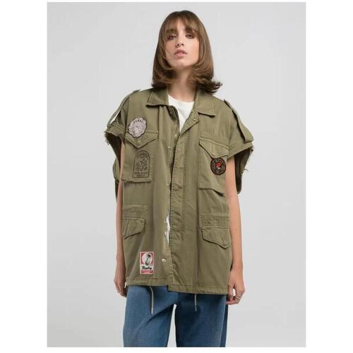 Kleidung Damen Hemden Replay W2164.000 Grün