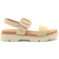 Schuhe Damen Sportliche Sandalen The Flexx Agape sandalo platform in camoscio Beige