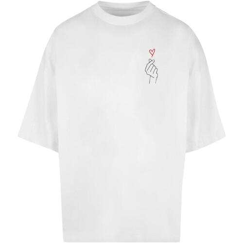 Kleidung Herren T-Shirts Merchcode T-shirt  K Heart Huge Weiss