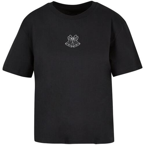 Kleidung Damen T-Shirts Merchcode T-shirt femme  Christmas Bells Schwarz
