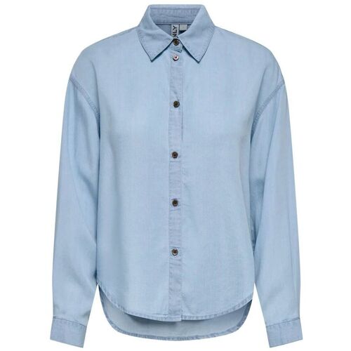 Kleidung Damen Hemden Only 15337928 CHARIS-LIGHT BLUE Blau