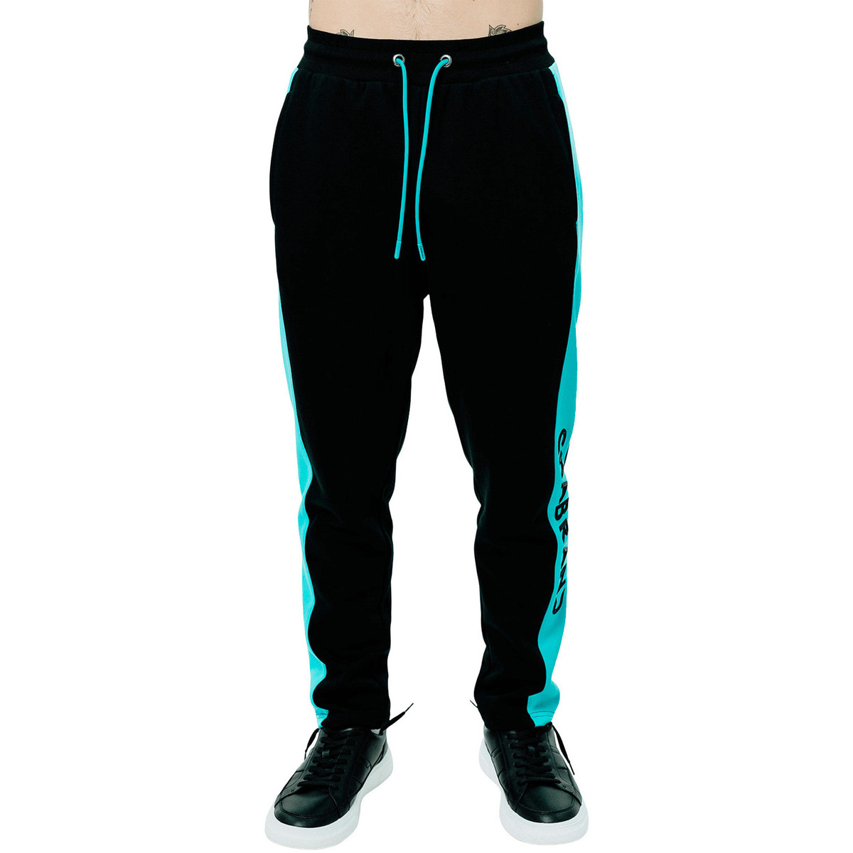 Kleidung Herren Jogginghosen Chabrand Jogging bicolore en coton mélangé Schwarz