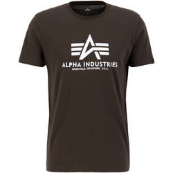 Kleidung Herren T-Shirts & Poloshirts Alpha Industries Basic T-Shirt BL - black olive Grün