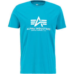 Kleidung Herren T-Shirts & Poloshirts Alpha Industries Basic T-Shirt - blue lagoon Blau