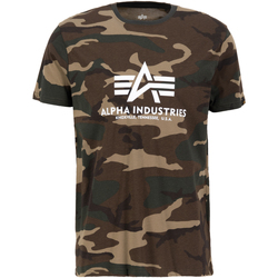 Kleidung Herren T-Shirts & Poloshirts Alpha Industries Basic T-Shirt Camo - wdl camo 65 Multicolor