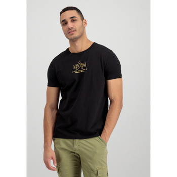 Alpha Industries  T-Shirt Basic T-Shirt ML Foil Print - black günstig online kaufen