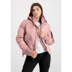 Kleidung Damen Mäntel Alpha Industries Hooded Logo Puffer Women - silver pink Rosa