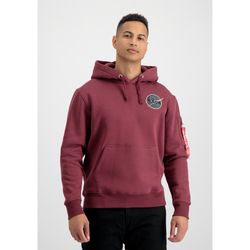 Kleidung Herren Sweatshirts Alpha Industries Dark Side Hoodie - burgundy Rot