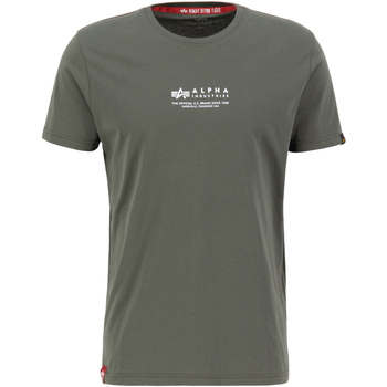 Alpha Industries  T-Shirts & Poloshirts Alpha Wording T - dark olive günstig online kaufen