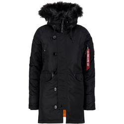 Kleidung Damen Jacken Alpha Industries N-3B VF 59 Vintage Fit Wmn - black/black Schwarz