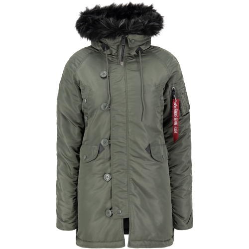 Kleidung Damen Jacken Alpha Industries N-3B VF 59 Vintage Fit W - vintage green/black Multicolor
