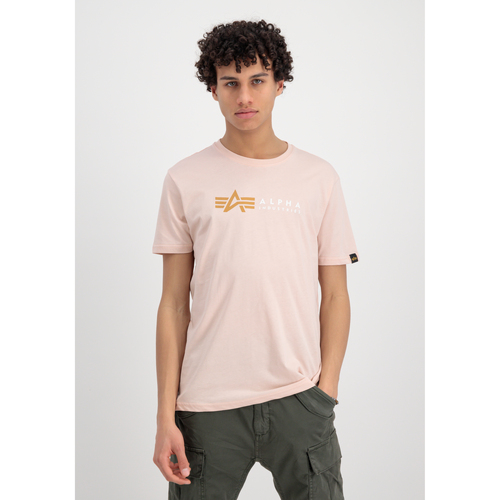 Kleidung Herren T-Shirts & Poloshirts Alpha Industries Alpha Label T-Shirt - pale peach Orange