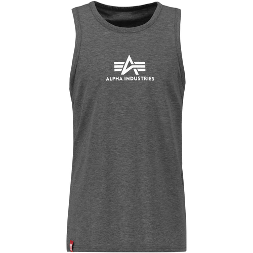 Kleidung Herren T-Shirts & Poloshirts Alpha Industries Basic Tank ML - charcoal heather/white Multicolor