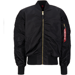 Kleidung Herren Jacken Alpha MA-1 OS Puckered - black Schwarz