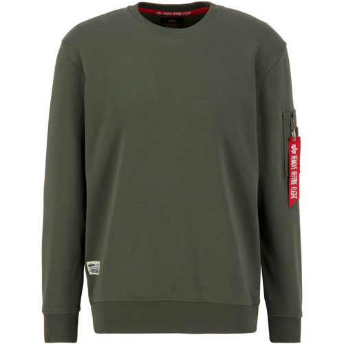 Kleidung Herren Sweatshirts Alpha USN Blood Chit Sweater - dark olive Grün