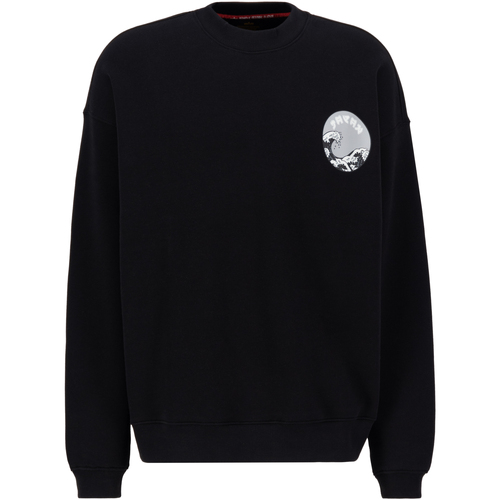 Kleidung Herren Sweatshirts Alpha Japan Wave Warrior Sweater - black/white Schwarz