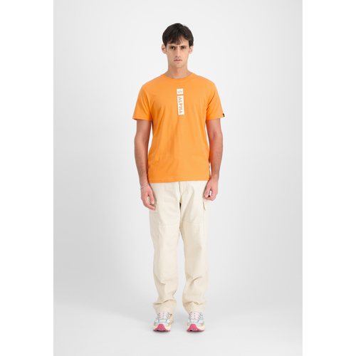 Alpha Alpha Puff Print T - tangerine Orange