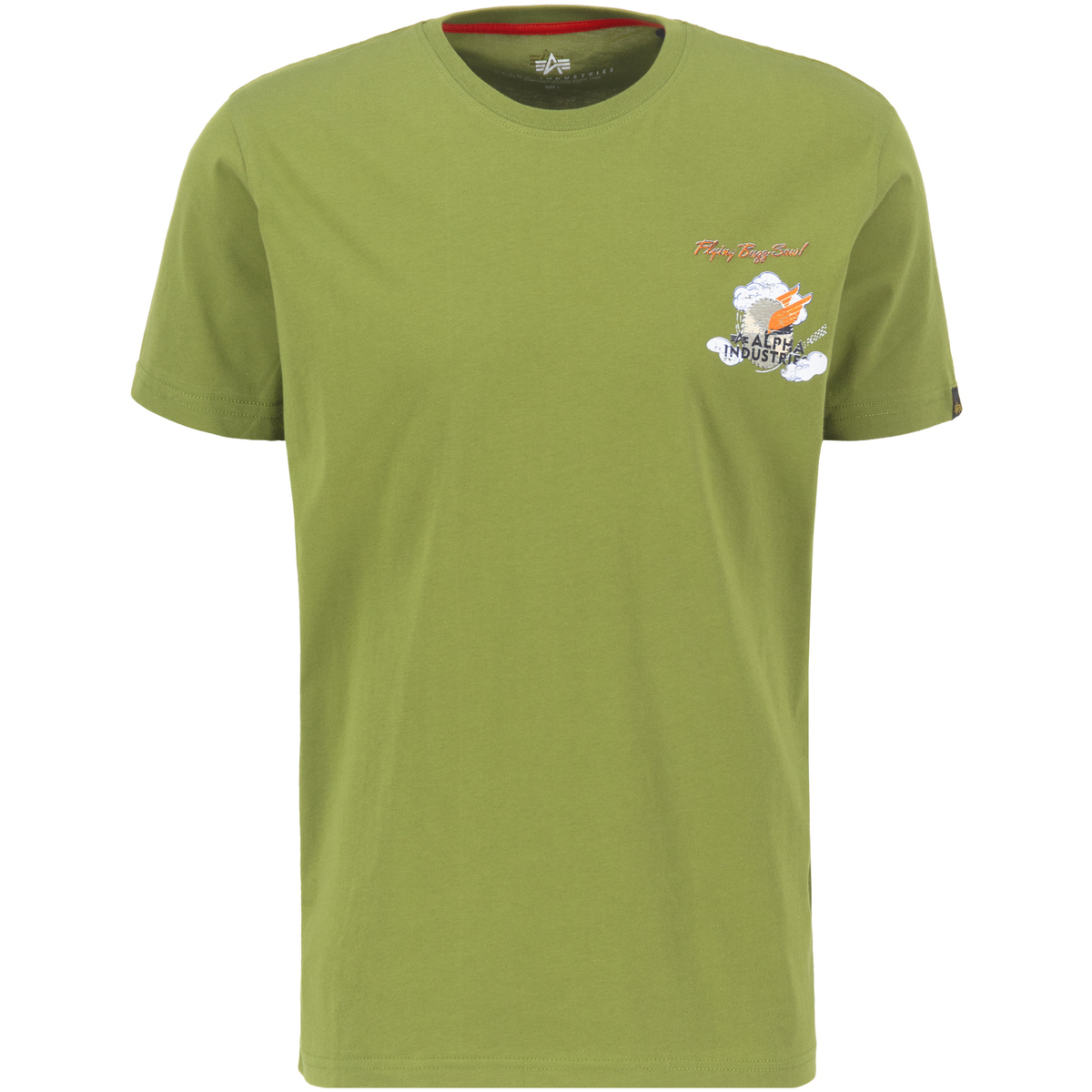 Kleidung Herren T-Shirts & Poloshirts Alpha Flying Buzz Small Logo T - moss green Grün