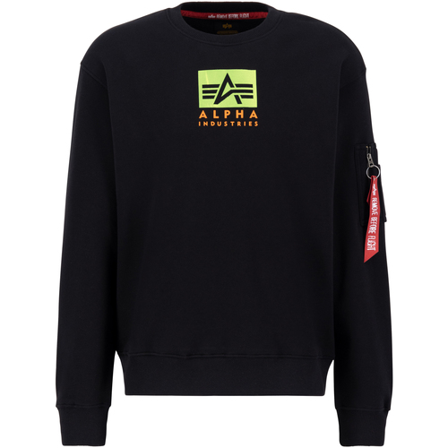 Kleidung Herren Sweatshirts Alpha Satin Logo Sweater - black Schwarz