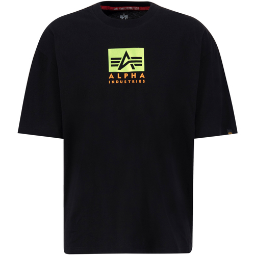 Kleidung Herren T-Shirts & Poloshirts Alpha Satin Logo T - black Schwarz
