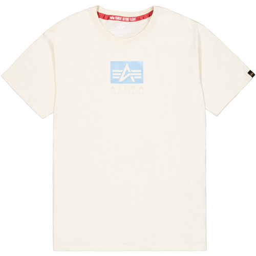 Kleidung Herren T-Shirts Alpha Satin Logo T - vintage white Weiss