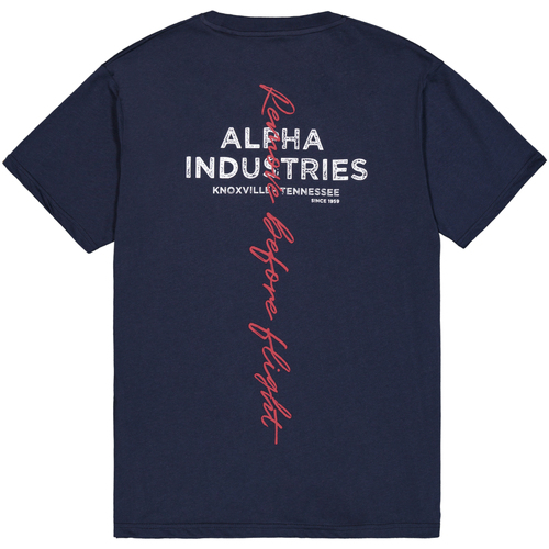 Alpha Industries Signature Back Print T - rep.blue Blau