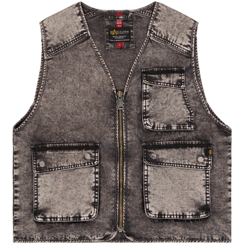 Kleidung Herren Jacken Alpha Industries Canvas Acid Vest - black Schwarz
