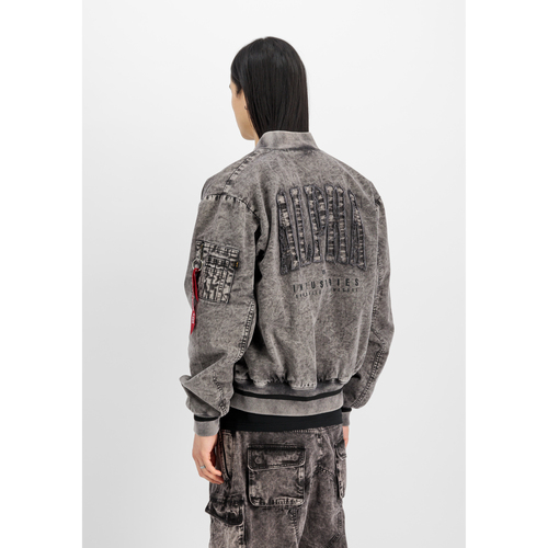 Alpha Coach Jacket Back Embroidery - black Grau