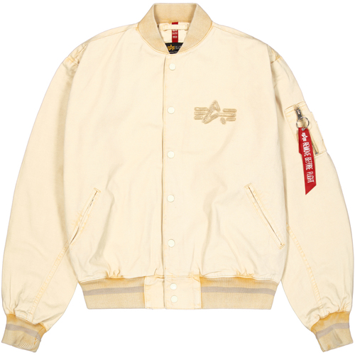 Kleidung Herren Jacken Alpha Industries Coach Jacket Back Embroidery - vintage white Weiss