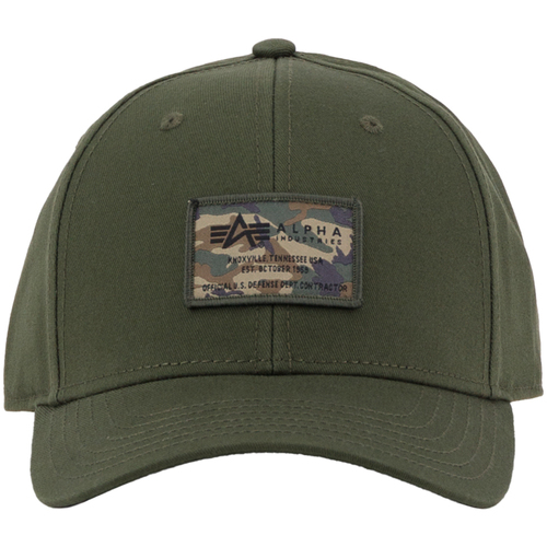 Accessoires Schirmmütze Alpha Industries Crew Camo Cap - dark olive Grün