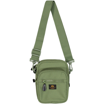Taschen Herren Taschen Alpha Industries Label Messenger Bag Small - sage-green Grün