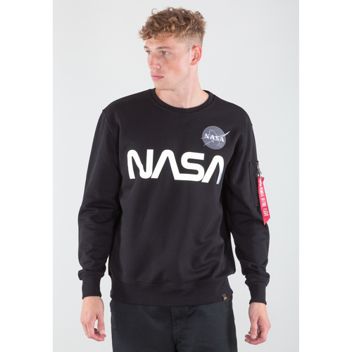 Kleidung Herren Sweatshirts Alpha NASA Reflective Sweater - black Schwarz
