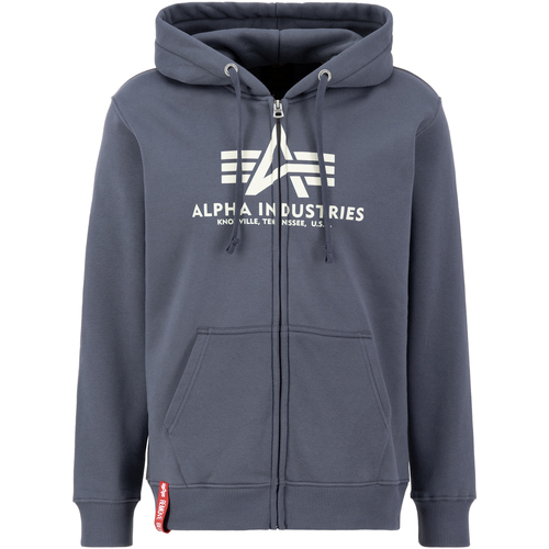 Kleidung Herren Sweatshirts Alpha Basic Zip Hoodie - greyblack Grau