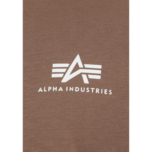 Alpha Basic T Small Logo - taupe Braun