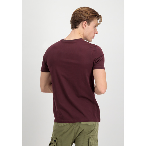 Alpha Basic T Small Logo - deep maroon Bordeaux