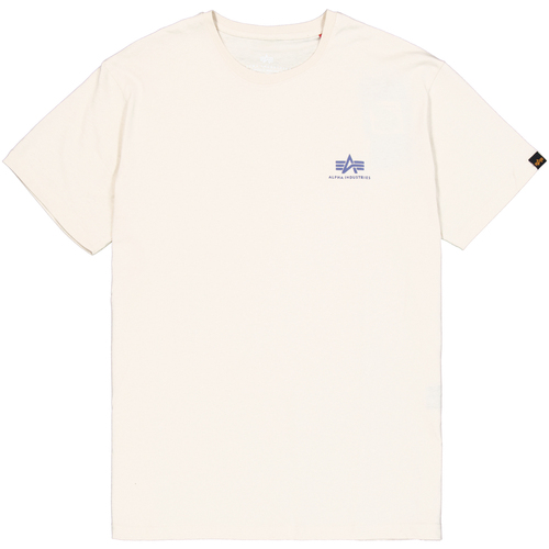 Kleidung Herren T-Shirts Alpha Basic T Small Logo - vintage white Weiss