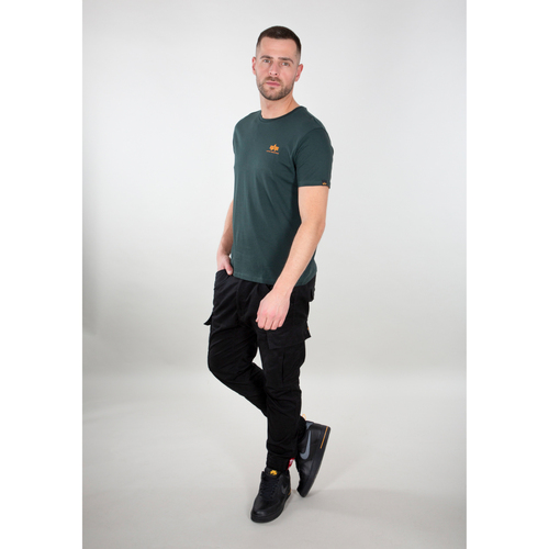 Alpha Basic T Small Logo - dark petrol Grün