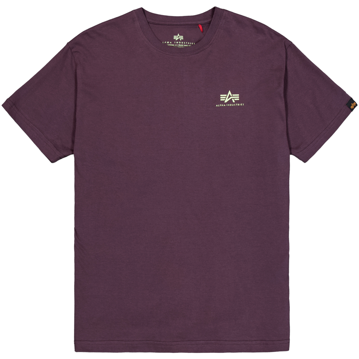 Kleidung Herren T-Shirts Alpha Basic T Small Logo - Plum Bordeaux