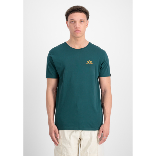Alpha Industries Basic T Small Logo - Force Green Grün