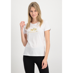 Kleidung Damen T-Shirts Alpha New Basic T Women FP - white/yellow gold Weiss