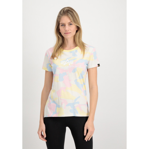 Kleidung Damen T-Shirts Alpha New Camo Basic T Wmn - yellow pink camo Multicolor