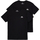 Kleidung Herren T-Shirts Alpha Basic T Small Logo 2 Pack - black Schwarz