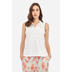 Kleidung Damen T-Shirts & Poloshirts La Martina WAP005 PK001-0001 OPTIC WHITE Weiss